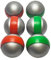 La Schmolle Boule de pétanque Molle intérieur extérieur Lot de 6 (2 triplettes) - Made in France