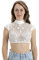 Kelliar Dirndl Bluse Damen Hochgeschlossen Trachtenblusen Dirndlbluse Spitze Weiß Trachtenbluse Damen Dirndlbluse Weiß Dirndlblusen Modern Trachtenbluse Kurzarm Spitzenbluse für Oktoberfest Größe 38