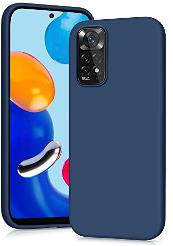 YATWIN Hülle für Redmi Note 11 / Redmi Note 11S, Silikon Handyhülle mit Futter, 1mm Kamera und Displayschutz, Dünn & Leicht, Anti Kratzer Case, Blau