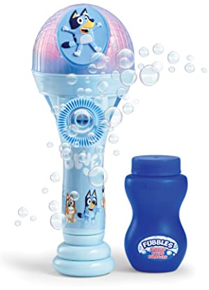 BLUEY Dance Mode Bubble Machine and Toy Microphone | Bluey Toy for Baby, Toddlers and Kids | Includes Bubble Solution