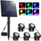 NATPOW Lampes solaires RVB sous-marines 5 en 1 pour étang, terrasse, arbre - Étanche IP68 - Changement de couleur - Éclairage submersible pour étang, terrasse, arbre