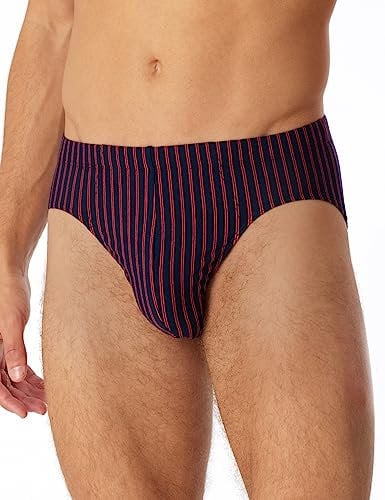 Schiesser Herren Minislip für Männer Weich und Bequem Ohne Gummibund Bio Baumwolle-Cotton Casual Unterwäsche, Rot_180498, L