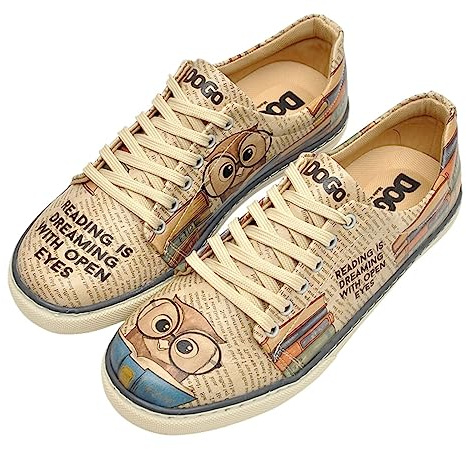 DOGO Sneaker -The Wise owl- Vegan Atmungsaktiv Mehrfarbig Damen Sneaker