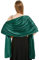 Vijamiy Satin Chiffon Stola Damen Festlich,Stola Für Abendkleid Farbenfrohe Eleganz Weicher Schultertuch Für Brautkleider、Party、Hochzeit、Geschenk(Grün)