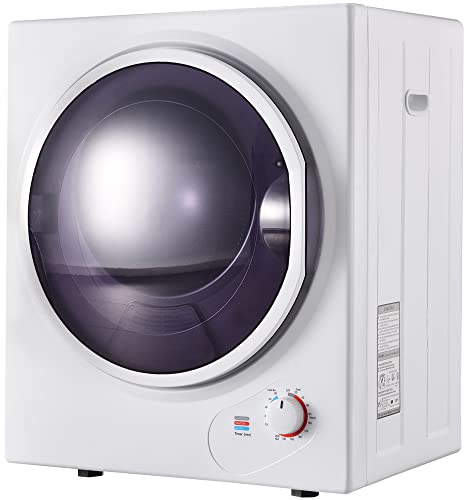 Merax Mini Sèche-linge mural compact 2,5 kg avec minuterie de 200 minutes et double filtre,double filtre, chauffage céramique PTC, tambour en acier inoxydable, protection contre la surchauffe