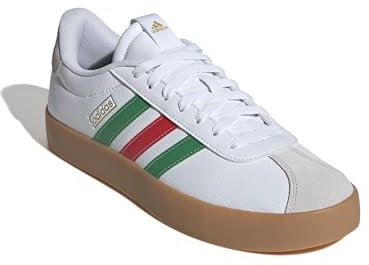 adidas Vl Court 3.0 Shoes Herren Schuhe, Cloud White Green Red, 45 1/3 EU
