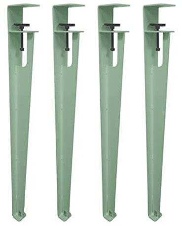 F-förmige Klemm-Tischbeine, verstellbare Metall-Tischbeine, DIY-Esstisch-Schreibtischbeine, Stützbeine, Stangenbeine, kein Stanzdesign for Schutz des Schreibtisches, mit Bodenschutz (2 Stück, rot) ( C