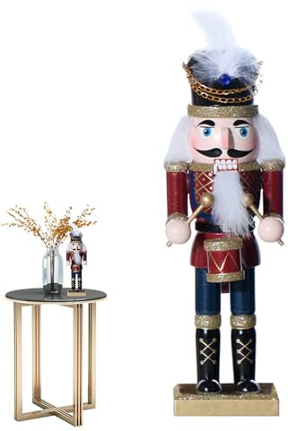 25 cm Roter Körper Und Blauer Fuß, Trommler, Nussknacker, Weihnachtlicher Walnussmann, Dekorative Kleine Marionette