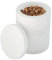 WORHE Recipiente de mármol, contenedor de mármol, con tapa, organizador de baño de vanidad, adecuado para almacenamiento de esponjas de maquillaje y sales de baño, ideal para accesorios de maquillaje