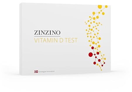 ZinZino Vitamin D Test für Zuhause - Selbsttest Vitamin D - Analyse von Vitamin D3 aus Allen Drei Quellen - Vitamin D Messgerät - Vitaminmangel Test Kit - Professionelle Laboranalyse