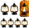 Johiux 6 Stück Schwarz Mini Laterne LED,Kleine Laterne Halloween Deko,Tischdeko Weihnachten,Mini Weihnachtsdeko Laterne,Led Weihnachtslaterne,Halloween Tischdeko,Ramadan Deko,Laterne Kinde St Martin