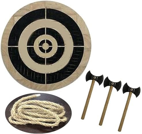 Jeu de fléchettes à pendentif en bois, ensemble de cibles Tomahawk en bois, cible en bois de lancer de hache, jouet de jeu de fléchettes sûr, jeu de fléchettes for pendentifs de décoration murale