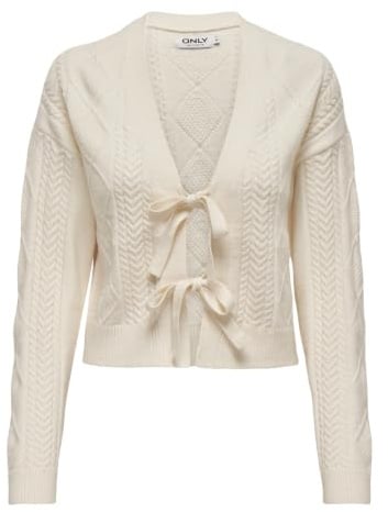 ONLY Damen Onlfia Ls String Cardigan KNT Noos Strickjacke (1er Pack)
