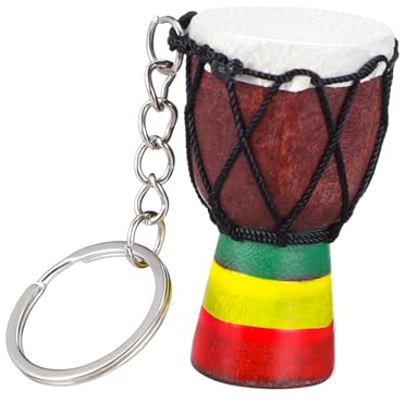 OFFSCH African Drum Schlüsselkette Ornament Geburtstagsgeschenk Musikinstrument Hängende Ornament Für Handtasche Geldbörse