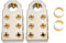 Coppia di morsetti per batteria, positivi, negativi, modificati, oro, 1/0 AWG, 2/0 AWG, cavo per roulotte, camion, motore
