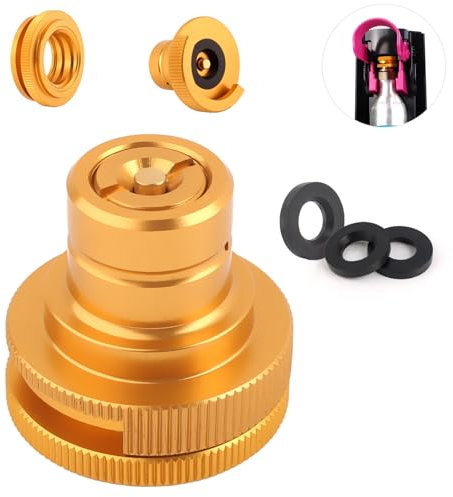 YHX-OU CO2 Geteilter Quick Adapter für Soda Stream Wassersprudler Duo Terra Art CO2 60L Soda Schnelladapter,CO2 Quick Connect Adapter CO2 für Zylinder 60L 425g Trapezgewinde TR21-4,F-QC3.0