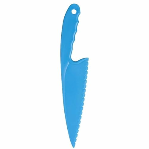Plastic Serrated Cake Knife Salad Lettuce Knife Bread Pie Pastry Cutter Server Leveller Kitchen Baking Tool (2 Pieces)