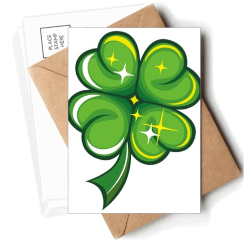 Four Irland St. Patrick's Day Postkarten, Umschläge, blanko, Notizkarten, Versand