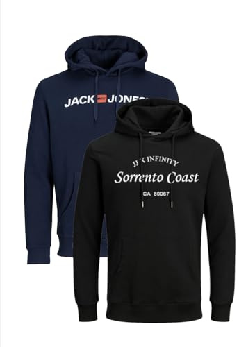 JACK & JONES Infinity Herren Hoodie Infinity Multipack 2er und 3er Pack Mehrstückpackung Kapuzenpullover