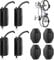 WUDLEP 4-Pack Swivel Bike Wall Mount, Vertical Bike Rack Wall Hanger, Bike Hangers for Indoor, Home and Garage, Holds up to 66lbs/30kg