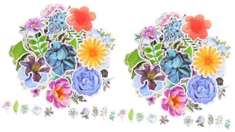 Homoyoyo 200stücke Blumen Aufkleber Pflanzen-themen Sticker Für Scrapbooking Journaling Wasserflaschen Und -projekte Ästhetische Dekoration Für Notizbücher Und