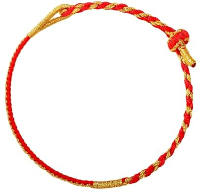 HETICA Bracelet à cordon rouge porte-bonheur pour femme - Bracelet réglable pour homme et femme - Cadeau d'amitié