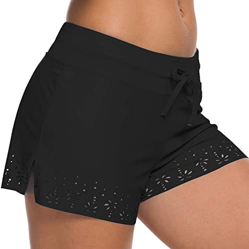 Short Maillot De Bain Femme Shorty Eponge Bas Fille Piscine Grande Taille Ado Shorts Blanc Sport Rouge Tankini Maillots Culotte Noir