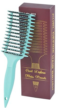 Curl Hair Brush, Komfortable elastische Lockenbürste, Curl Define Styling Brush, Curl Define Stylingbürste, Haarbürste zum Entwirren für Frauen (Grün)