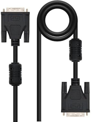 Watio Wave Cable DVI - cable DVI single link 18+1 macho a macho, 5 metros de longitud, ideal para transmisión de video con alta calidad.*
