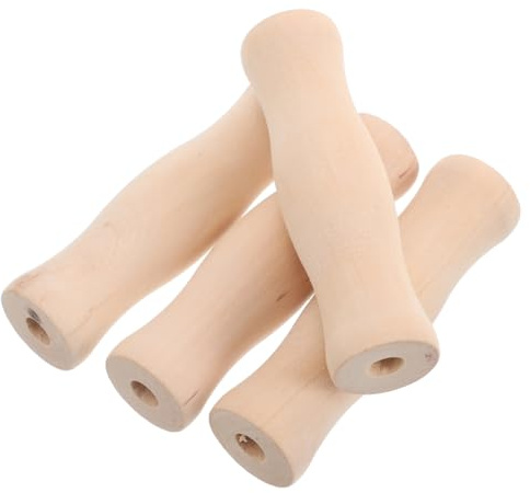 ABOOFAN Accesorios Para Barbacoa Mango De Madera Con Orificio ÚNico 4 Piezas Utensilios Para Cocina Al Aire Libre Resistente Antideslizante Ideal Para Camping Y Parrilla