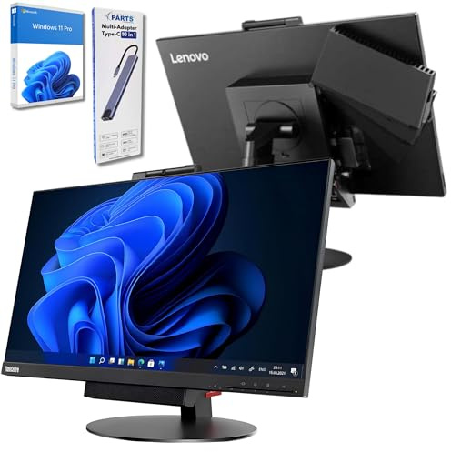 Lenovo All-in-One ThinkCentre TIO24 24″ Full HD | Intel Core i5 10400T | 16 GB | 512 GB SSD | DOKING Station 10-in-1-WebCam Win 11 Pro 36 Monate Garantie (Generalüberholt)