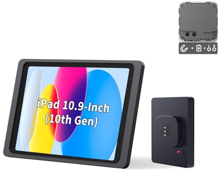 EMONITA Magnetic iPad Wall Mount with 18W AC Power for iPad 10th Generation (Black)