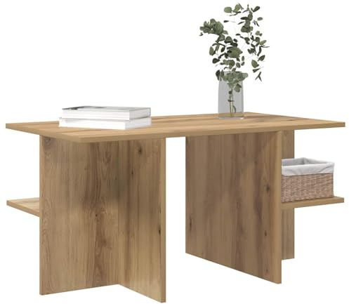 vidaXL Couchtisch Artisan-Eiche 87 x 50 x 45 cm Holzwerkstoff, Eleganter Tisch für drinnen, modernes Wohnzimmer-Highlight, praktischer Akzent, dekorativer Kaffee für die Familie