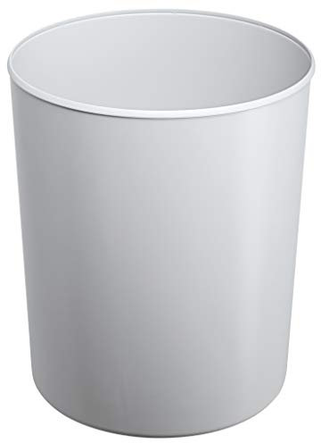 HAN Sicherheitspapierkorb, 13 Liter, flammenhemmender Abfalleimer, Papierkorb aus schwer entflammbaren Spezialkunststoff, mit ALUMINIUM-Einsatz, 1814-S-11, lichtgrau