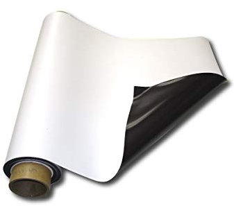 Magnetfolie weiß matt beschichtet 0,5mm x 1m x 1m - Meterware - flexible magnetische Folie, in Digitaldruck bedruckbar, haftet auf allen metallischen Oberflächen