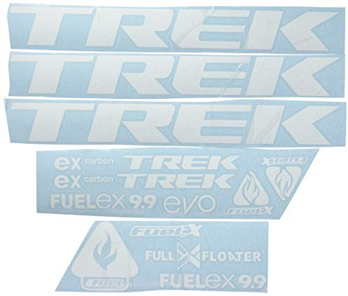 Ecoshirt Aufkleber Trek Fuel Ex 9.9 Bikes F144 Aufkleber Decals Autocollants Adesivi MTB BTT, Weiß