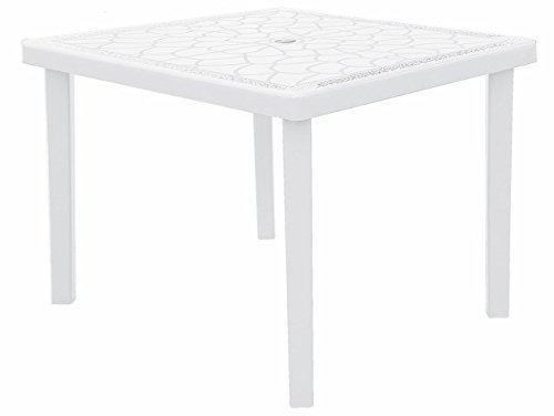 GBSHOP Gartentisch Gruvyer 90 x 90 anthrazit