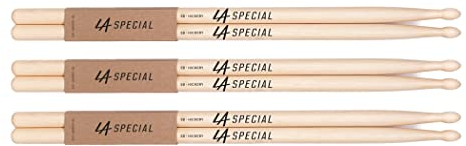 Baquetas ProMark LA Specials 5B Hickory, punta de madera ovalada, 3 pares