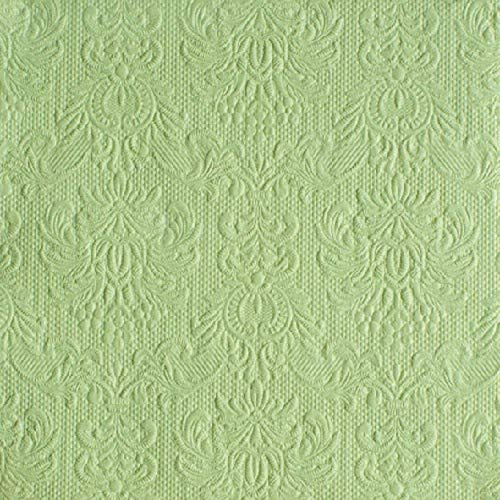 30x Lunch Servietten 33x33cm Elegance Hellgrün Grün Geprägt Hochzeit Tischdeko Kommunion Konfirmation Taufe Geburtstag Feier Jubiläum Fest