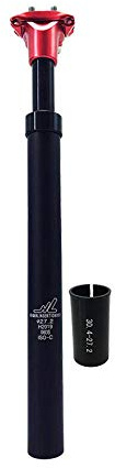 Zoom- Sattelstütze/Sattelstütze, 27,2/28,6/30,4/30,9/31,6/33,9 x 350 mm, Schwarz/Rot, 30.4x350mm