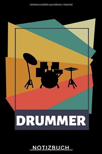 DRUMMER NOTIZBUCH: A5 TAGEBUCH für Schlagzeuger | Drumming | Schlagzeug lernen | Schlagzeugbuch für Erwachsene Kinder Anfänger | Drum | Jazz | Geschenkidee
