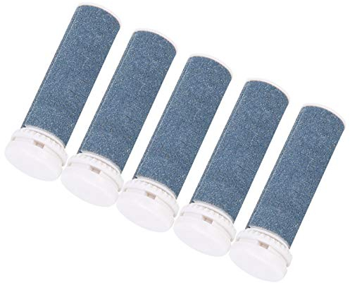 Micro Pedi Ersatzrollen, 5 Stück 5,1x1,7cm Walzen Design Extra Grobe Fußpediküre-Werkzeug Grobe Ersatzwalzen ABS Quarzstein für Raueste Schwielen Härteste Schwielen Weiblich