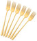 Bisda Tafelgabeln Menuegabeln 6 Stück, 21,3cm, 18/10 Edelstahl Gold Gabel Set