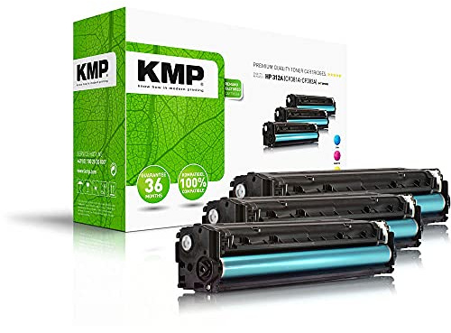 KMP H-T189CMY Toner Kombi-Pack ersetzt HP HP 312A (CF381A, CF383A, CF382A) Cyan, Magenta, Gelb Kompa