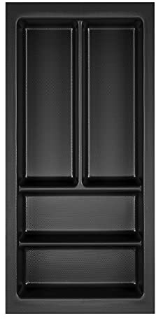 ORGA-BOX Junker Slim Range-couverts 225 x 476 mm gris lave structure perlée pour armoires de cuisine de 30 cm Range-couverts parfaitement adapté au système de tiroirs SO SLIM
