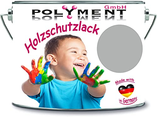 Holzschutzlack Holzlack Holzlasur wetterbeständiger Langzeitschutz Wetterschutzfarbe Holzschutzfarbe RAL 7038 Achatgrau // Polyment GmbH