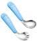 2Pcs Cuillères Apprentissage Acier Inoxydable pour Bébé,Ensemble cuillère Fourchette Bébé, Cuillère d'exercice Courbé Apprentissage, Couverts Enfant Sevrage avec Motif Singe et Carotte