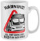 Purple Print House Warning Will Talk About Buses Mug, Funny Coffee Cup, Bus Spotter Gifts for Him, Public Transport Birthday Present Ideas For Dad or Son, One Size, White