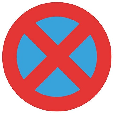 Samunshi® Aufkleber Parkverbot - Schild Sticker Hinweisschild Warnschild Vorsicht Parken Verboten - 20x20cm mehrfarbig