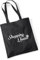 Huuraa Jutebeutel Shopping Queen Geschenk 10 Liter Black Baumwolle Shopping Queen Präsent